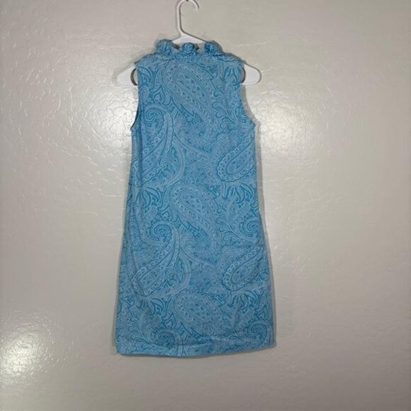 J McLaughlin Dress Womens XS Paisley Sleeveless Ruffle Collar Pockets - Picture 6 of 8